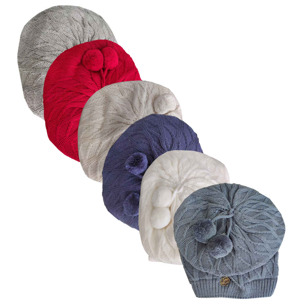 طقم قبعة وشال محبوك للنساء – نموذج زيما