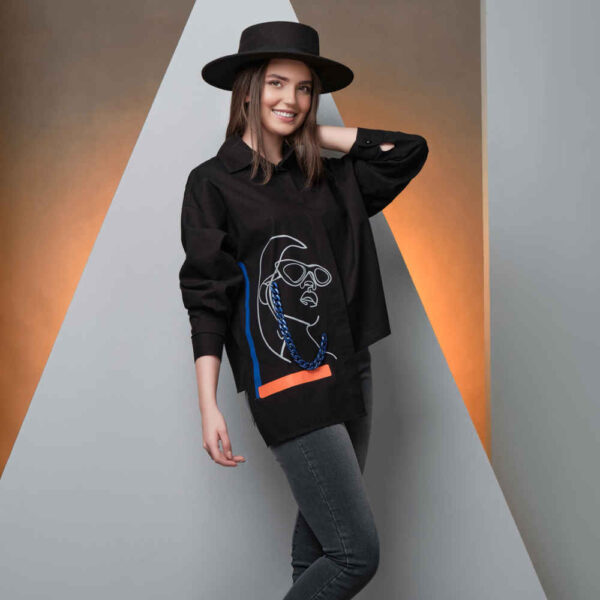 بلوزة نسائية بأكمام طويلة موديل نفس