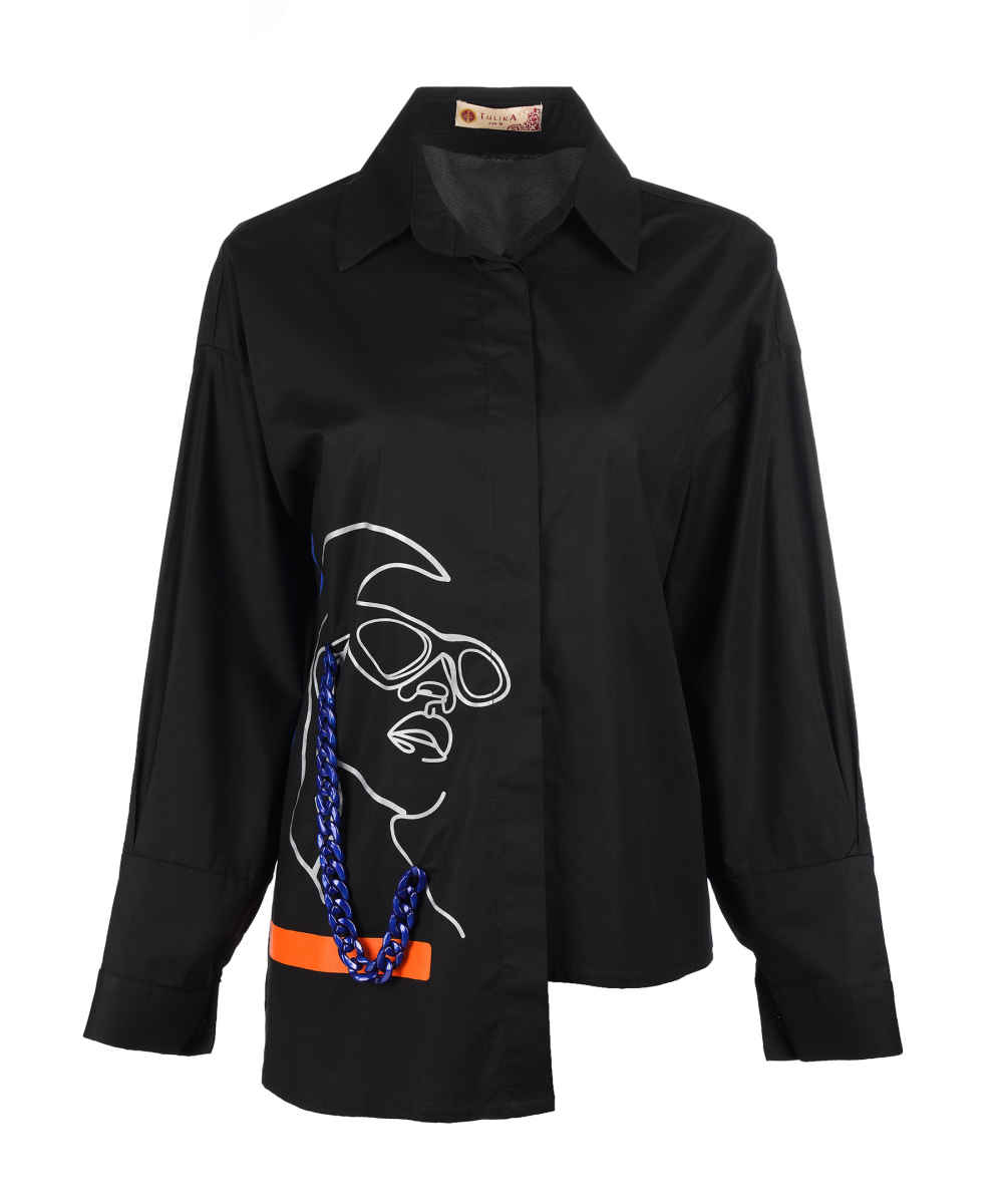 بلوزة نسائية بأكمام طويلة موديل نفس