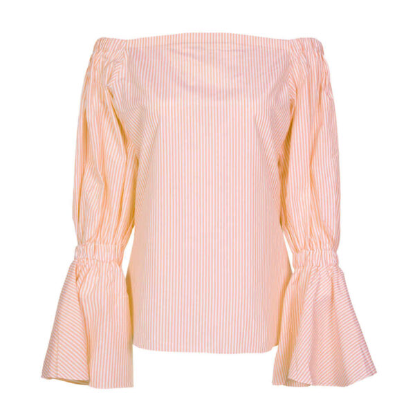 بلوزة نسائية بأكمام طويلة موديل نازنين