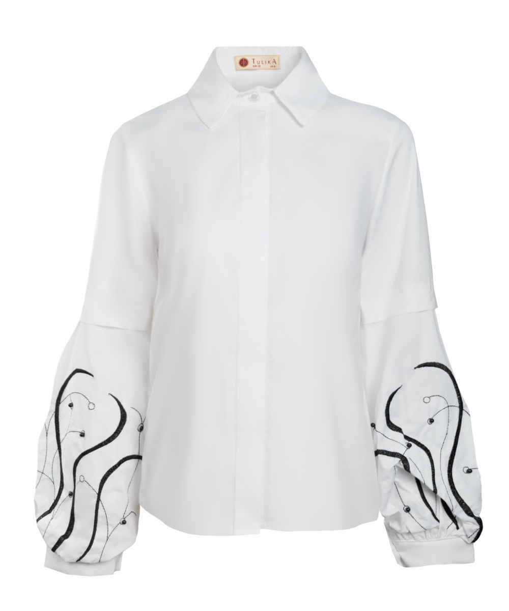 بلوزة نسائية بأكمام طويلة موديل راز