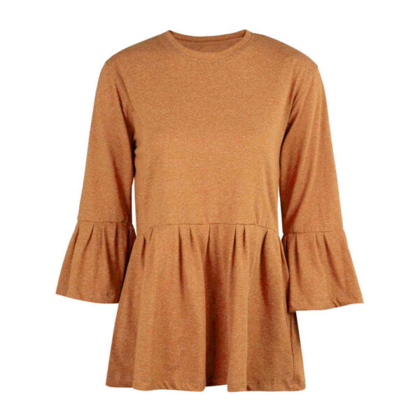 بلوزة نسائية بأكمام طويلة موديل رياضي