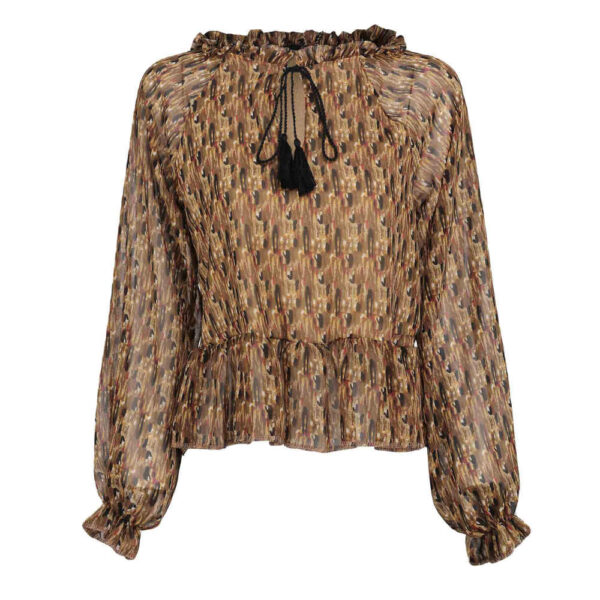 بلوزة نسائية بأكمام طويلة موديل سيما