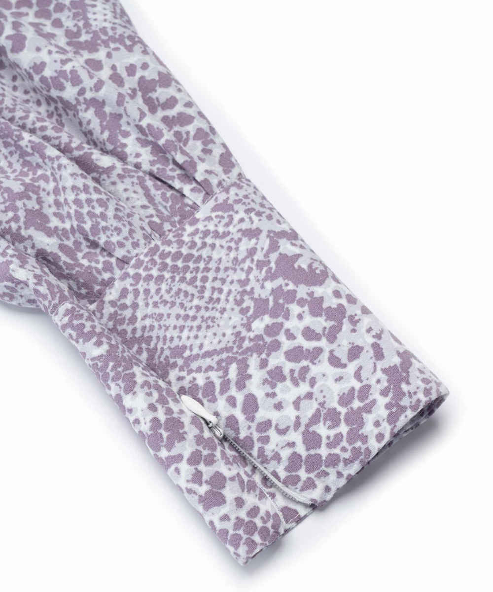 فستان نسائي بأكمام طويلة من جلد الأفعى موضة موديل إيليكا