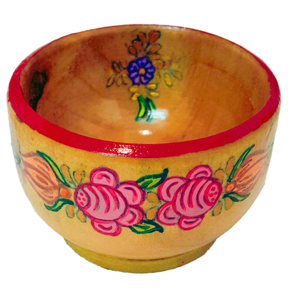 مجموعة أطباق الخشب للسبعة مع مرآة مناسبة لنوروز زهرة