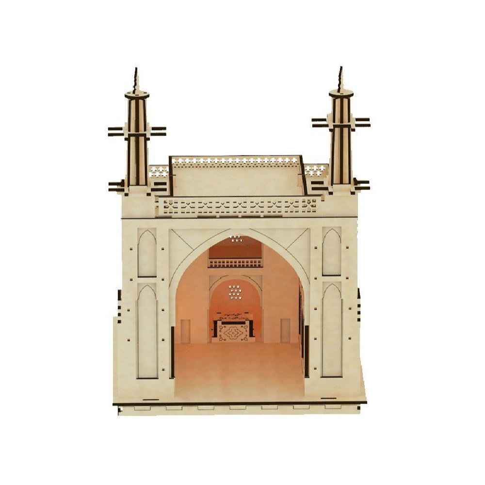 لغز خشبي ثلاثي الأبعاد مكون من 54 قطعة: منار جنبان – تصميم معقد