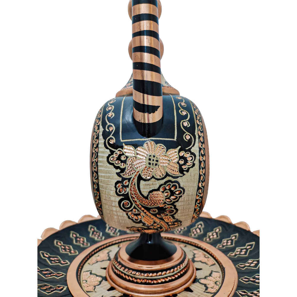 طقم أفتابه نحاسي فارسي زخرفي ووعاء غسل