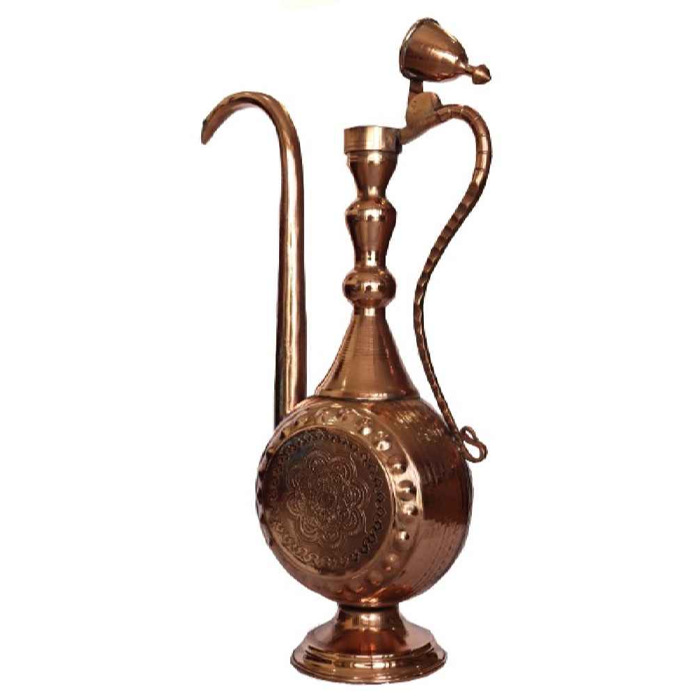 أفتابه نحاسي فارسي زخرفي مع وعاء غسل – نموذج راز