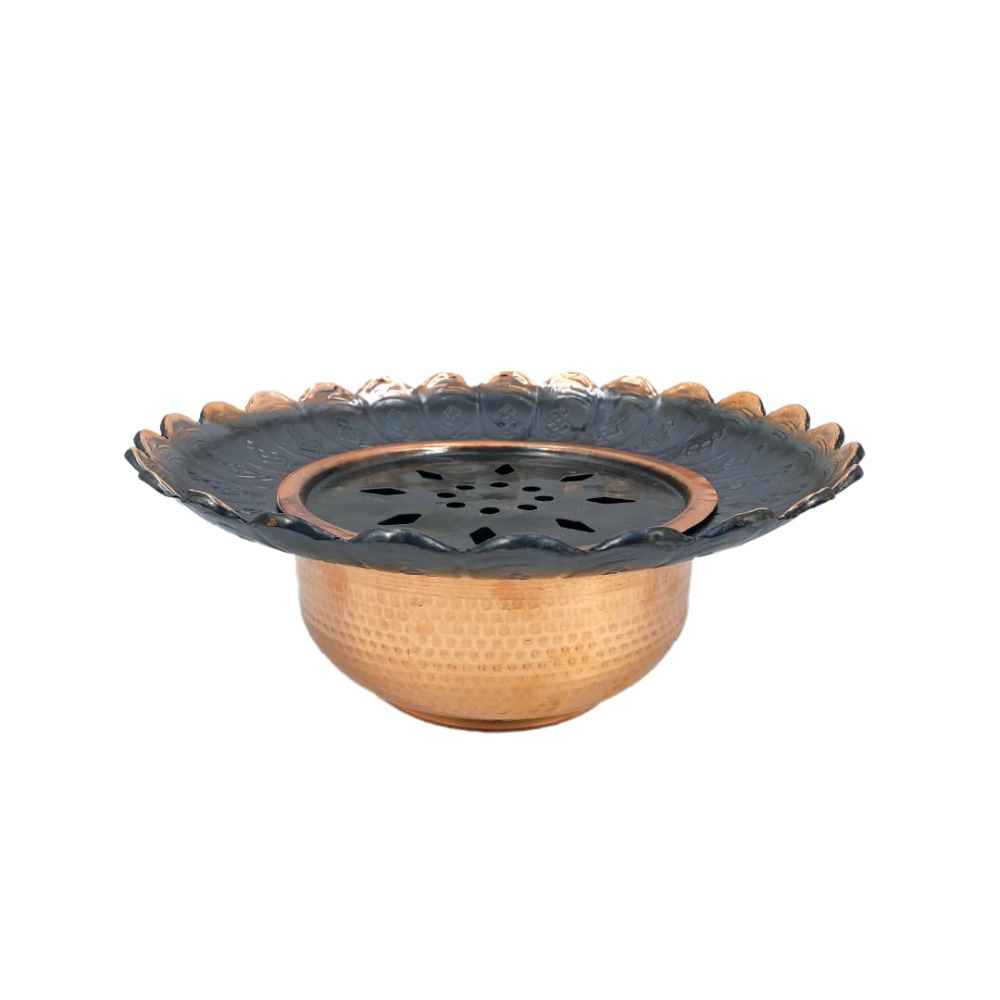 أفتابه نحاسي فارسي زخرفي مع وعاء غسل