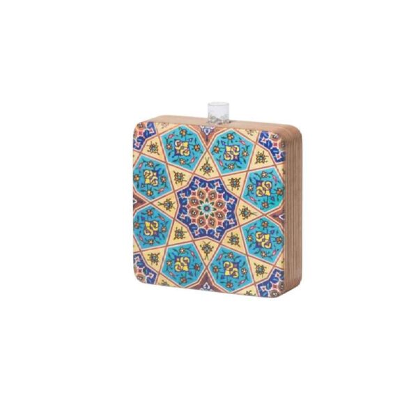 مزهرية تراريوم خشبية زخرفية بنقش مستوحى من الطراز الإيراني - سنتي