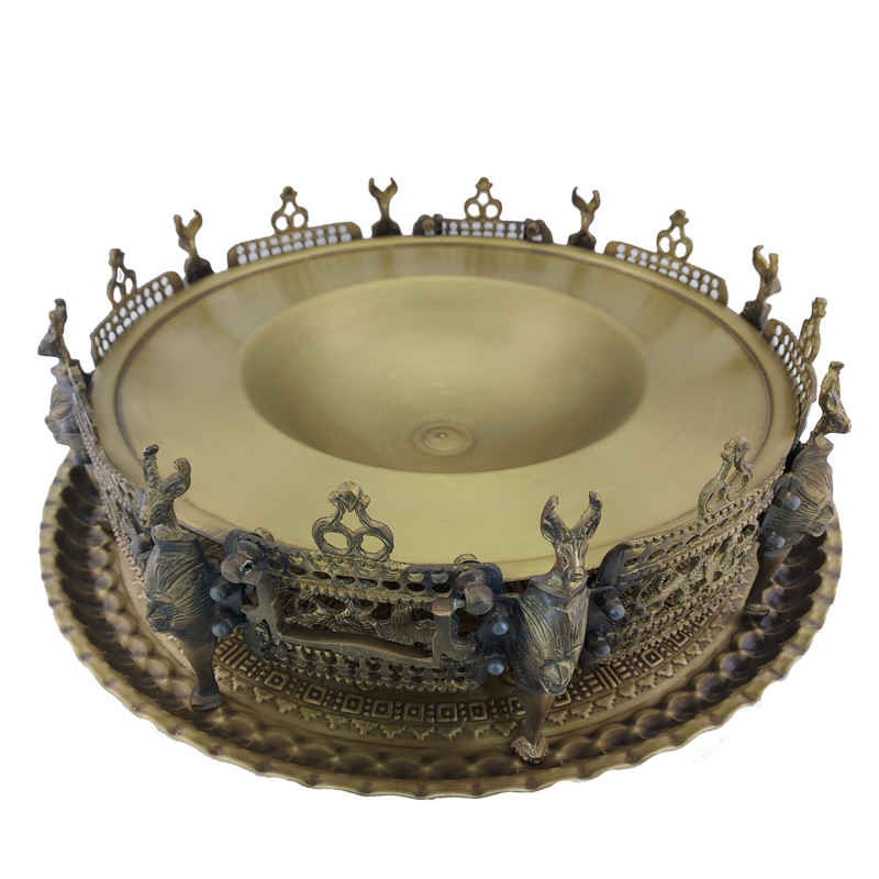 حارق الإسفند والبخور الإيراني – نحاس منقوش بتصميم زهور وطائر