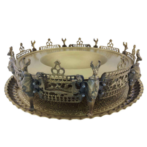 حارق الإسفند والبخور الإيراني - نحاس منقوش بتصميم زهور وطائر