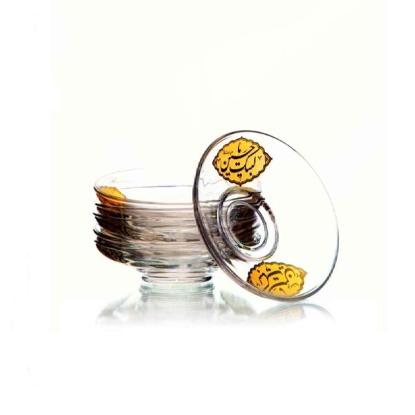 مجموعة من 6 صحون شاي إسلامية بتصميم لبيك يا حسين