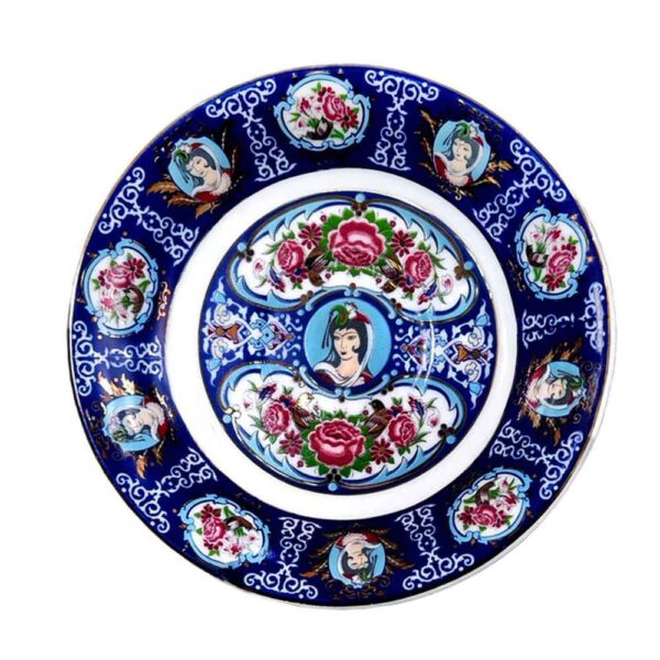 مجموعة من 6 صحون شاي بورسلان إيراني بتصميم صغير