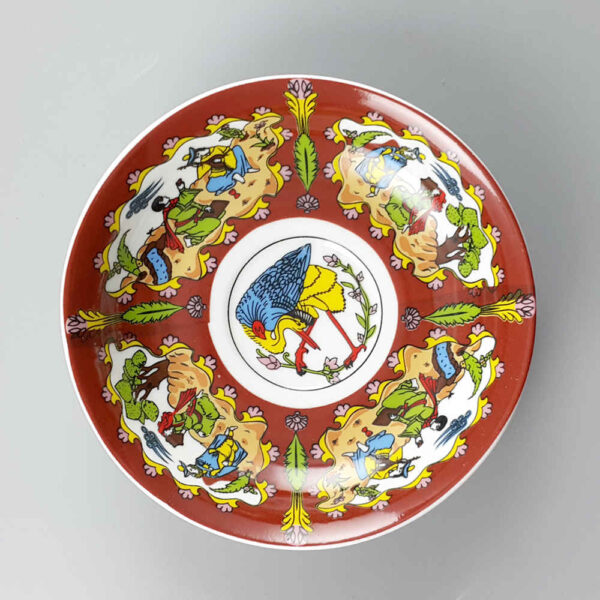 مجموعة من 6 صحون شاي بورسلان إيراني بتصميم ريان