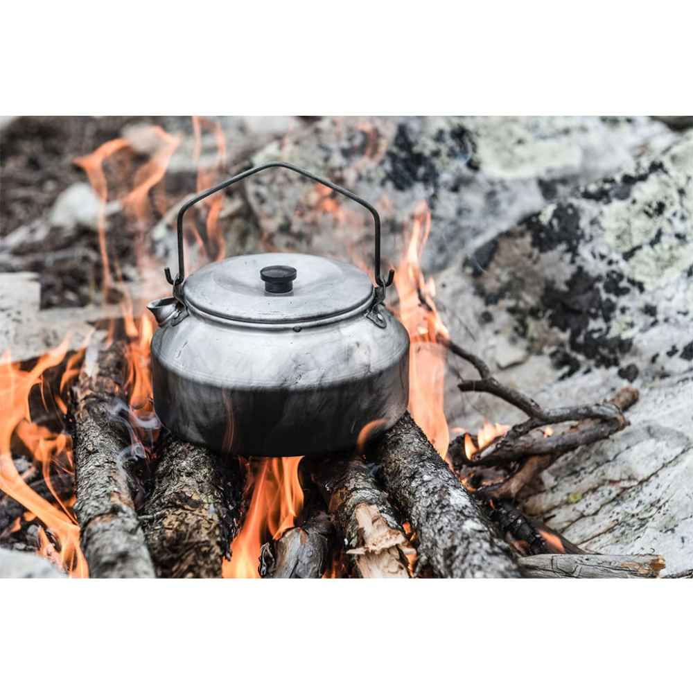 غلاية تخييم خارجية خفيفة الوزن بسعة 0.6 لتر – محمولة ومثالية للنيران