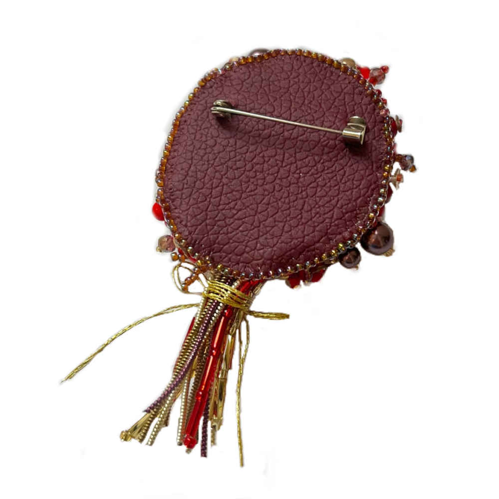 دبوس مزخرف بالخرز النسائي – طراز باقة زهور