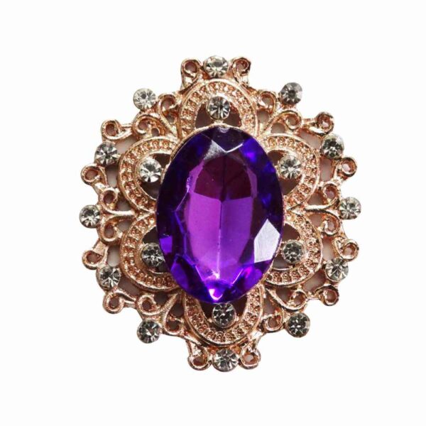 دبوس بروش كلاسيكي بالكريستال - طراز نيجين