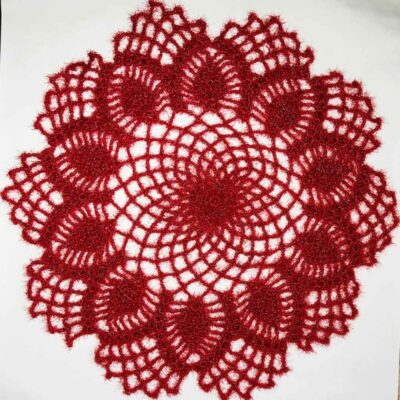 مفرش طاولة كروشيه يدوي النموذج إليكا