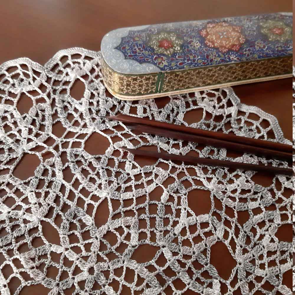 مفرش طاولة كروشيه يدوي النموذج روناك