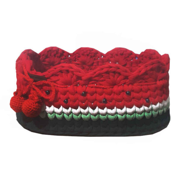 سلة تخزين كروشيه بخيوط موديل يَلدا