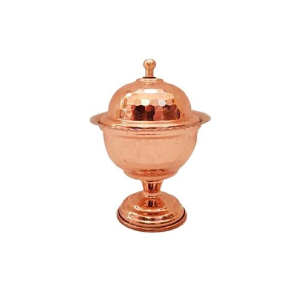 وعاء سكر إيراني نحاسي مصنوع يدويًا - محفور إيلينا