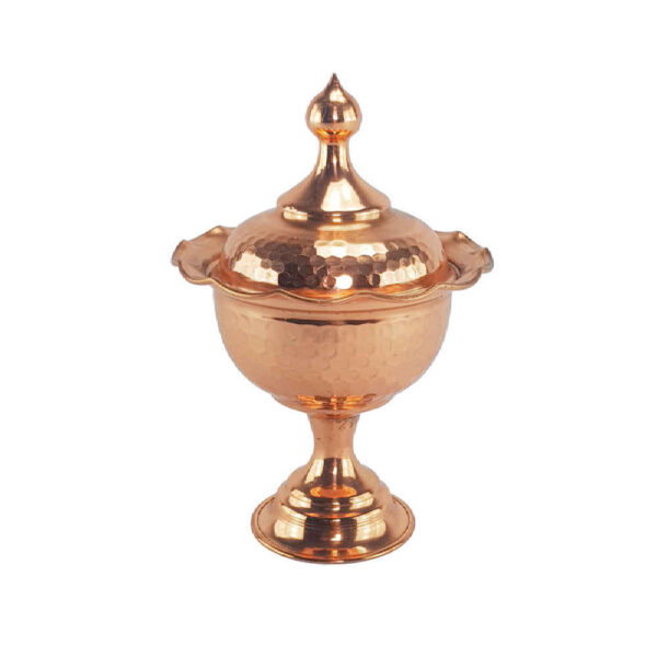 وعاء سكر إيراني نحاسي مصنوع يدويًا - محفور لاله