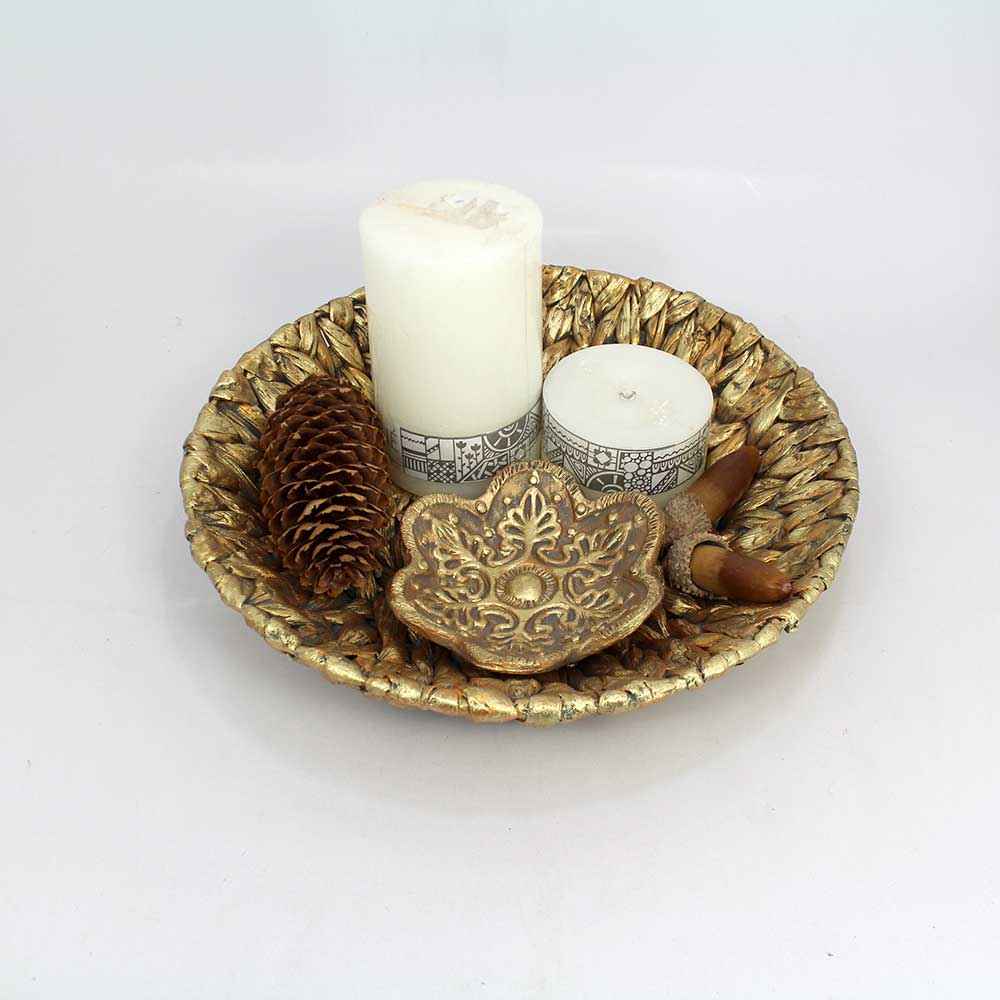 سلة من أوراق نخيل محبوكة نموذج سوف