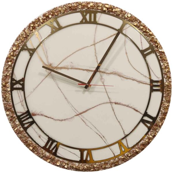 ساعة حائط مصنوعة يدويًا من الراتنج - نمط تجريدي إيليكا