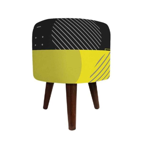 مقعد قدم دائري فاخر من المخمل بأرجل خشبية دائري - رحيل