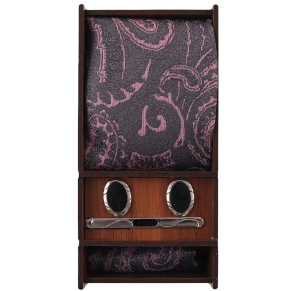 مجموعة إكسسوارات رجالية من رباط العنق والمنديل والأزرار - فاخرة رافا