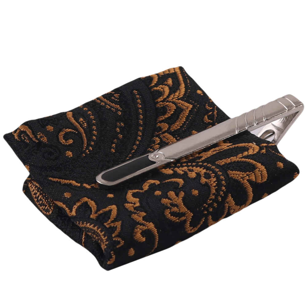 مجموعة إكسسوارات رجالية من رباط العنق والمنديل والأزرار – فاخرة فريد