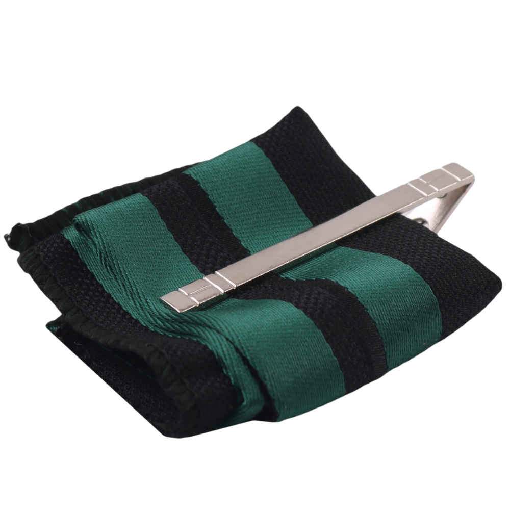 مجموعة إكسسوارات رجالية من رباط العنق والمنديل والأزرار – فاخرة مخطط