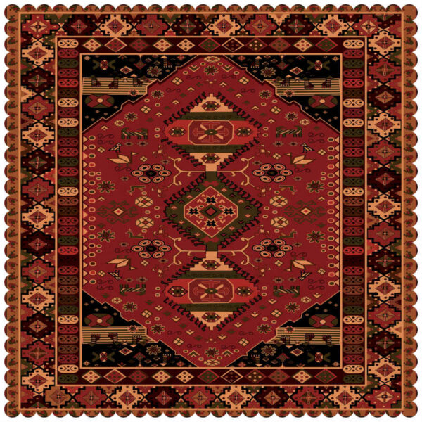 مفرش سفرة من الفلين بتصميم مستوحى من الأناقة الإيرانية فرش