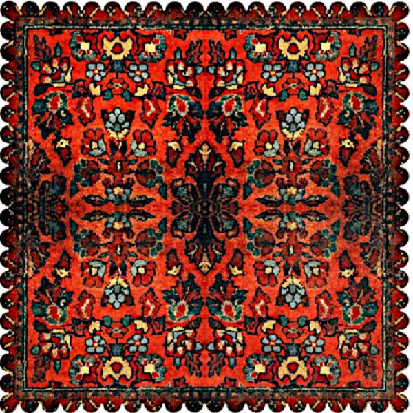 مفرش سفرة من الفلين بتصميم مستوحى من الأناقة الإيرانية چلیم