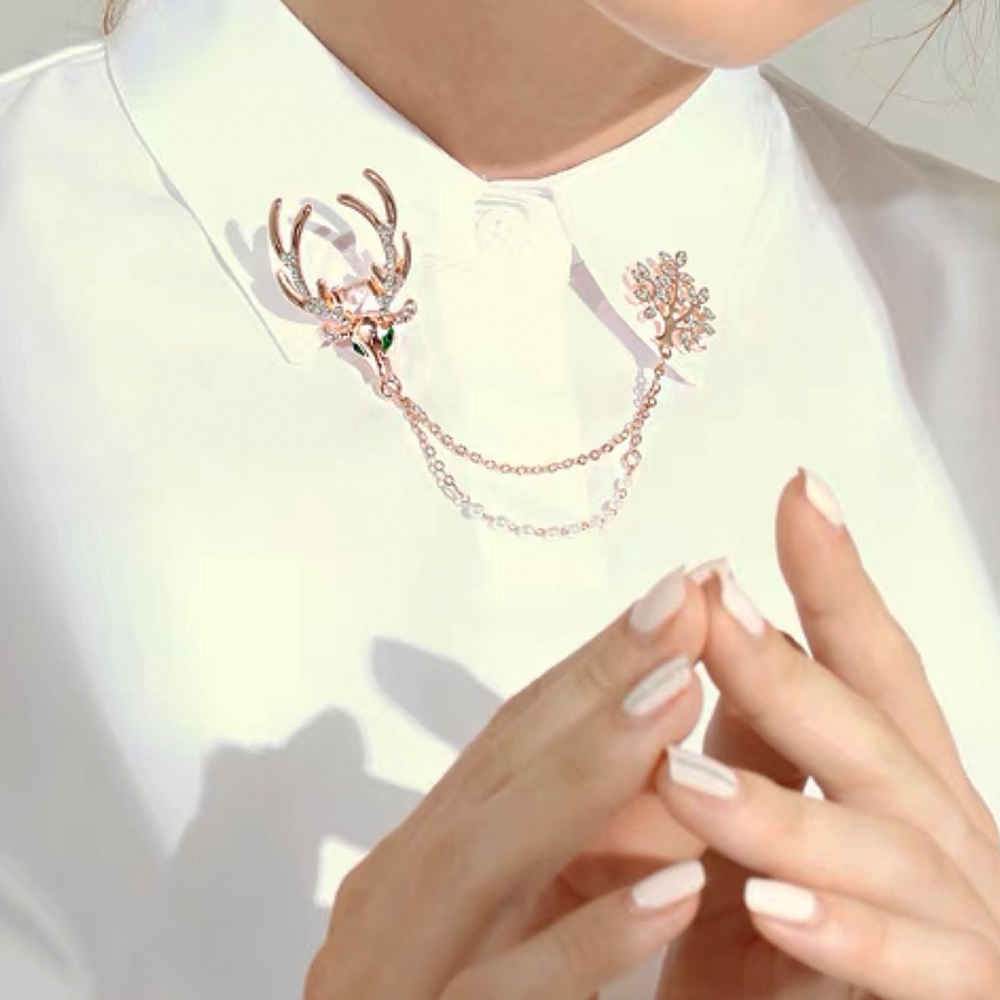 دبوس بروش فولاذي – تصميم غزال