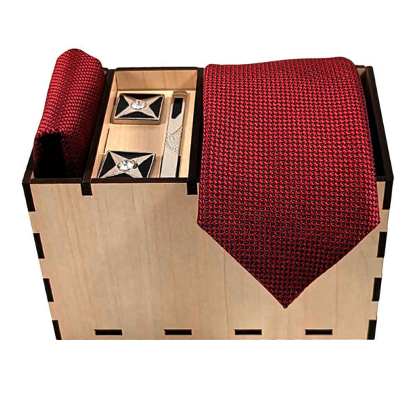 مجموعة إكسسوارات رجالية من رباط العنق والمنديل والأزرار - فاخرة ماريا