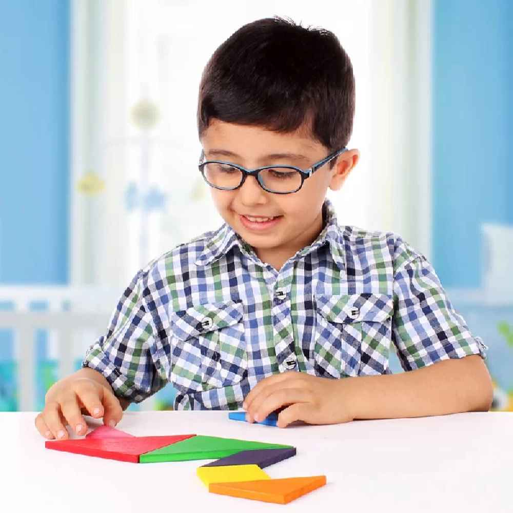 لغز دماغ خشبي تانغرام – لعبة تعليمية كلاسيكية