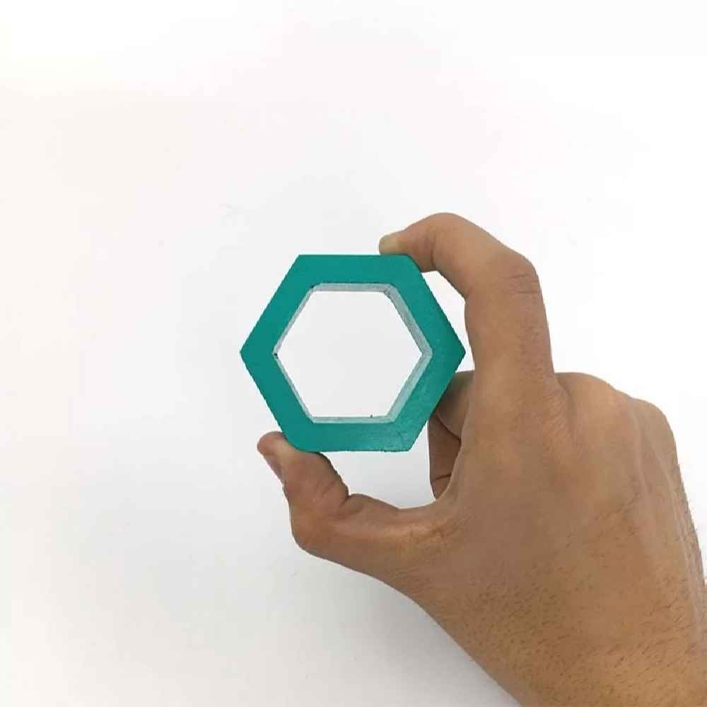 لغز دماغ خشبي هندسي على شكل خلية – لعبة تعليمية فريدة