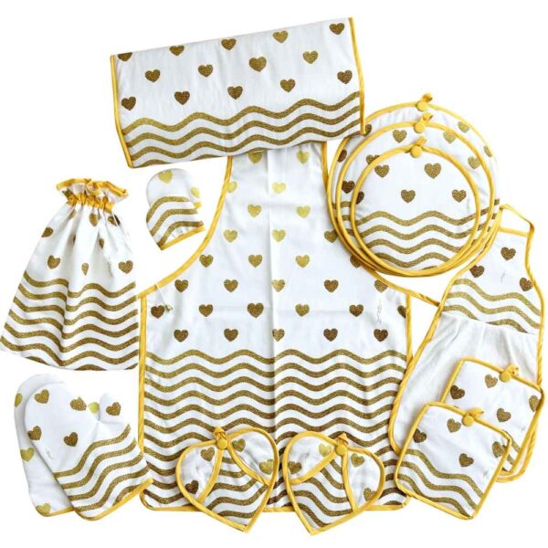 طقم مريلة مطبخ مكون من 15 قطعة نموذج آيسان