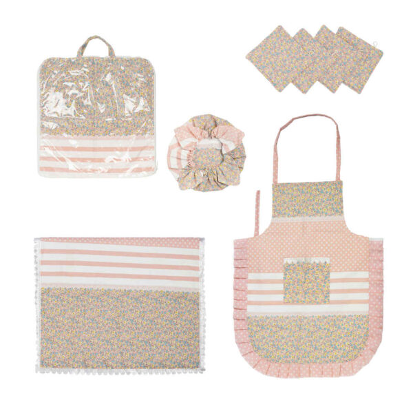 طقم مريلة مطبخ مكون من 8 قطع نموذج بهاره