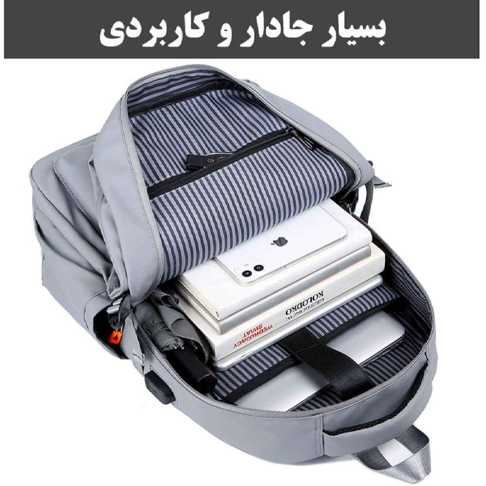 حقيبة ظهر سوداء للكمبيوتر المحمول 15.6 بوصة – موديل أميكا