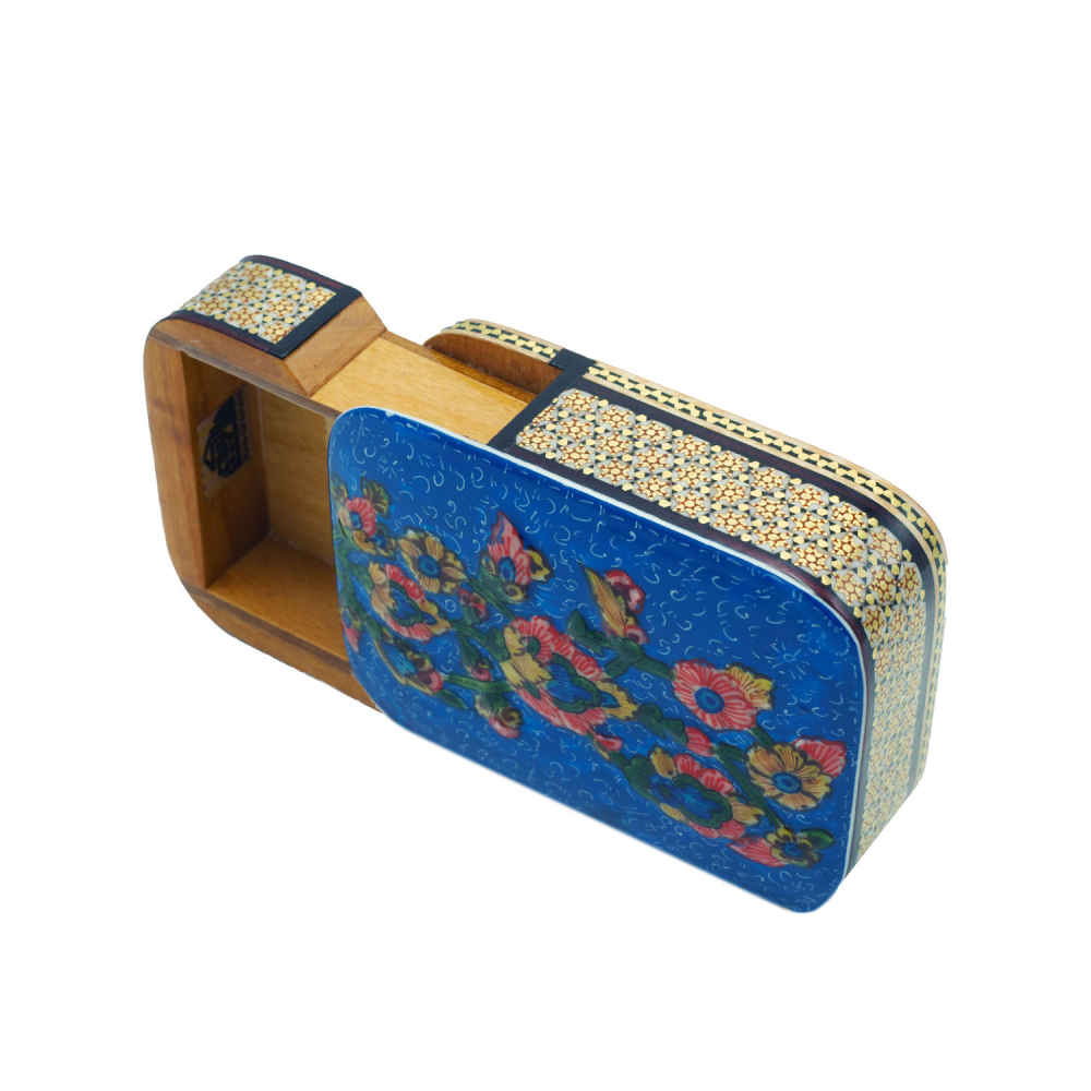 صندوق مجوهرات خشبي يدوي التصميم بنمط مستوحى من الفن الفارسي – داريا