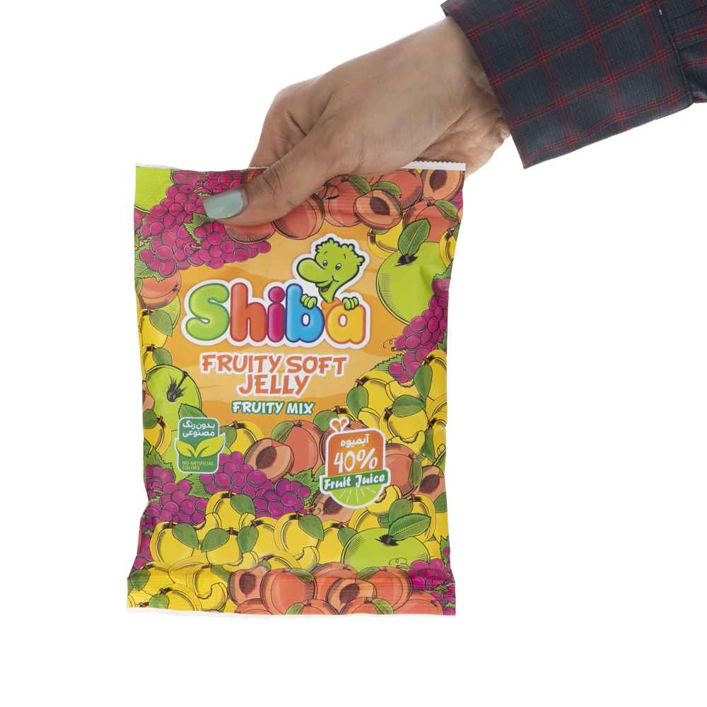 حلوى جيلاتينية حلال لينة بنكهة خليط الفواكه – شيبا (عبوة 15 قطعة)