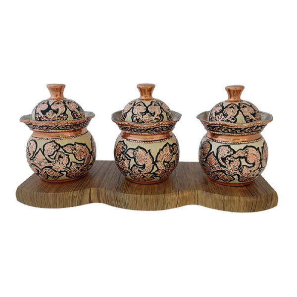 جرة تخزين مطبخ نحاسية مصنوعة يدويًا - مثالية لتنظيم المطبخ - سيلفا