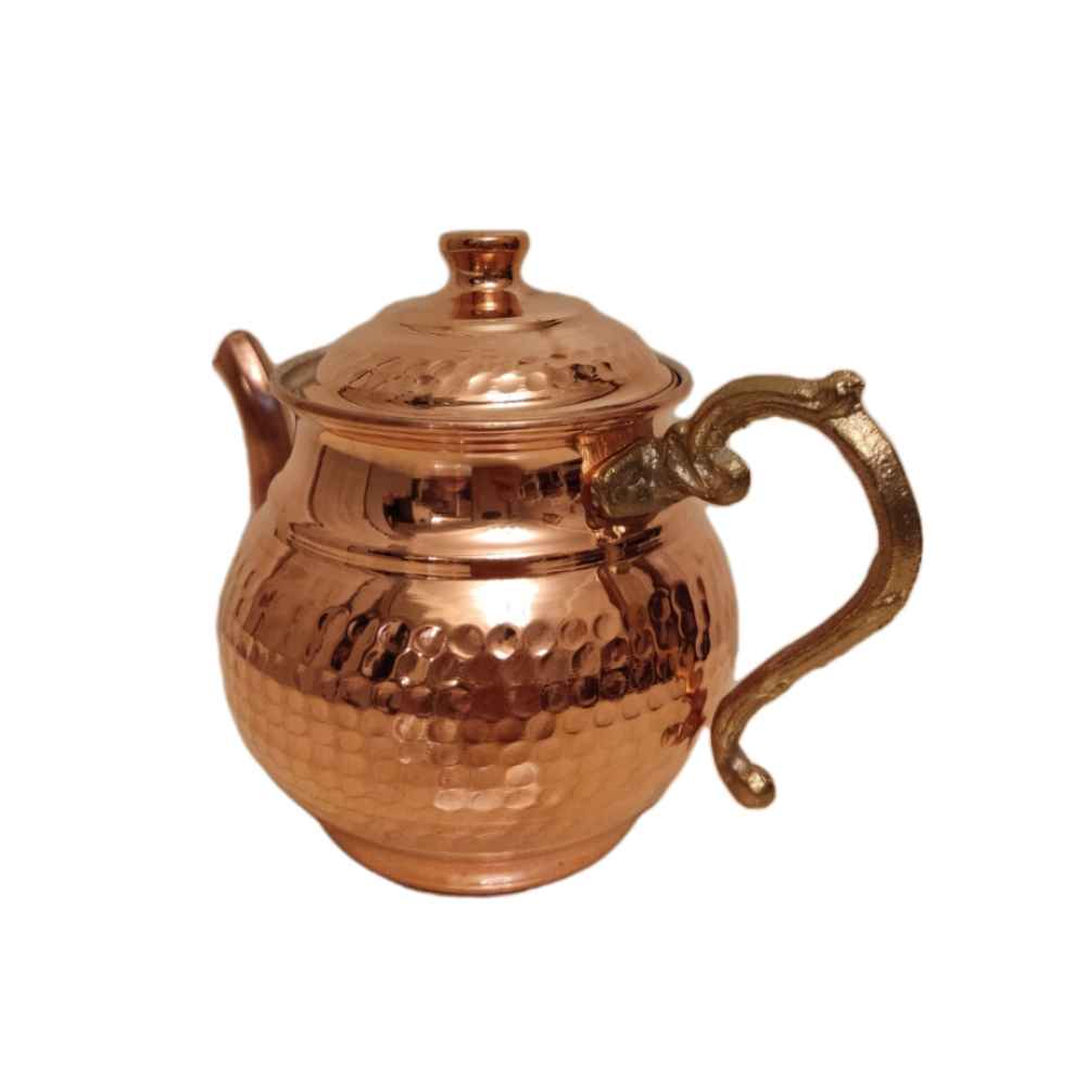 إبريق شاي نحاسي مطروق إيراني مصنوع يدوياً بهرام