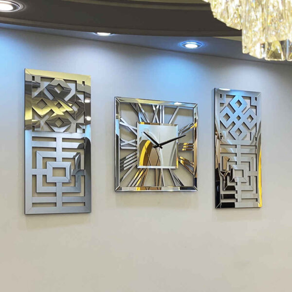 مجموعة ساعات حائط عصرية من 3 قطع بتصميم سهيل