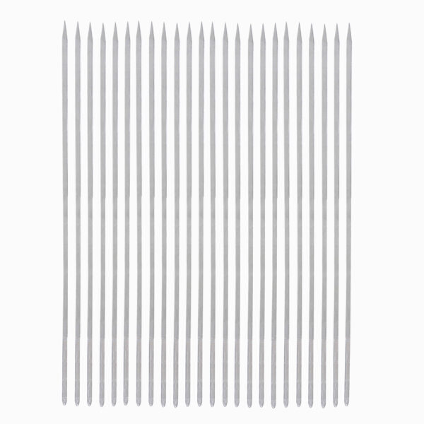 مجموعة من أربعة وعشرين سيخًا فولاذيًا عالي الجودة (65 سم) لكباب الدجاج والشواء