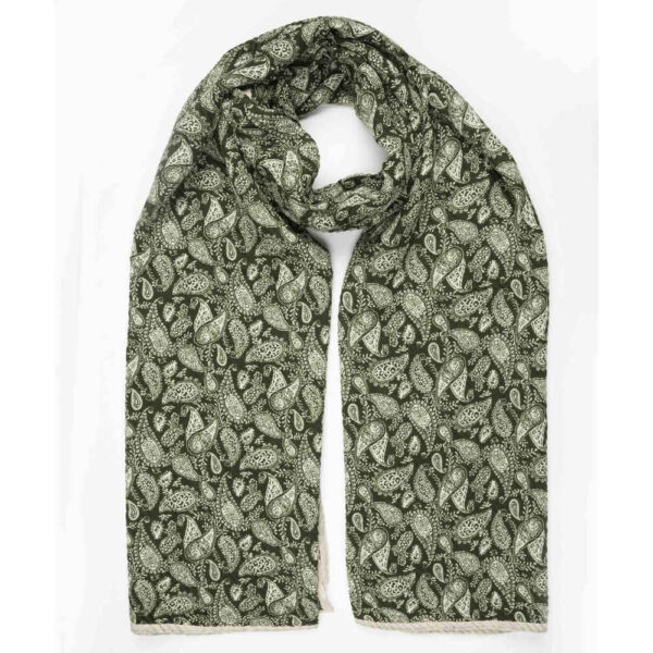 شال تقليدي للسيدات قطن نمط البيزلي