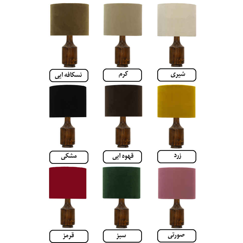 مصباح طاولة خشبي بلمسة فنية، مصنوع يدويًا، ظل أسطواني بيلا